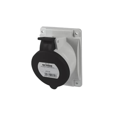 Tomacorriente para empotrar inclinado SCAME 413.32666 · 3x32A+T 500V IP44 7h optima