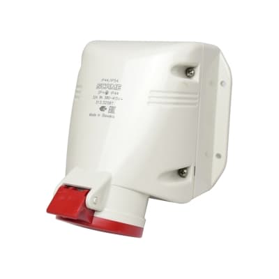 Tomacorriente para adosar industrial SCAME 513.3258T · 2x32A+T 415V IP44 9h optima