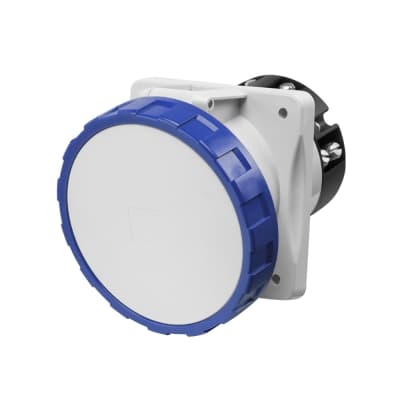 Tomacorriente para empotrar inclinado SCAME 418.6364 · 3x63A+T 250V IP67 9h optima