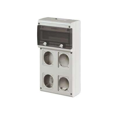 Caja combinada SCAME 632.4500-000 · para 4 tomacorrientes para empotrar inclinada 16-32A 11 DIN Block4