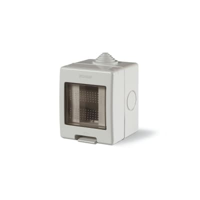 Caja para adosar SCAME 136.5121 · 1 módulo con tapa transparente sin adaptador unibox IP55