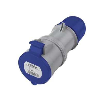 Imagen referencial de la serie: Tomacorriente aéreo industrial SCAME 313.3243 · 2x32A+T 250V IP44 6h optima