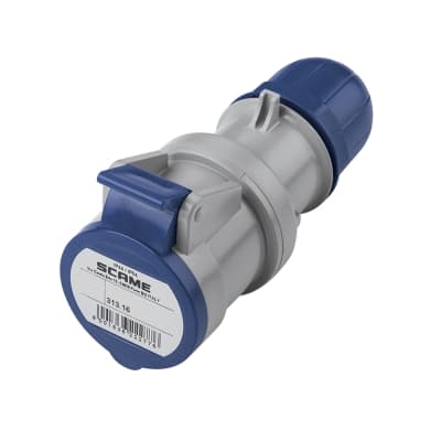Tomacorriente aéreo industrial SCAME 313.1644 · 3x16A+T 250V IP44 9h optima