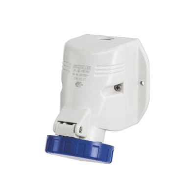 Imagen referencial de la serie: Tomacorriente para adosar industrial SCAME 518.3253T · 2x32A+T 250V IP67 6h optima