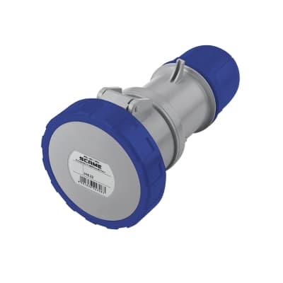 Tomacorriente aéreo industrial SCAME 318.3244 · 3x32A+T 250V IP67 9h optima