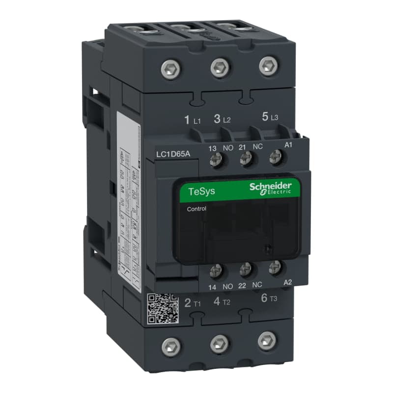 Contactor SCHNEIDER LC1D65AF7 · 3P 65A AC3 bob 110VAC 1NA+1NC Tesys D