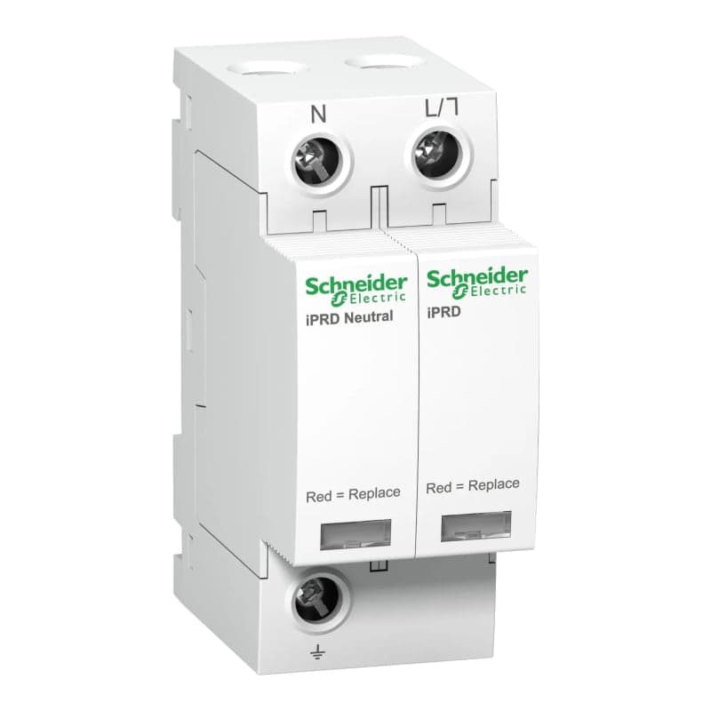 Limitador sobretensión SCHNEIDER A9L40500 · 1P+N 230/400VAC 40kA con cartucho enchufable