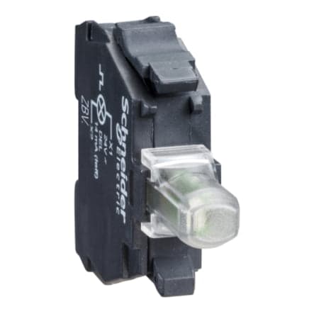 Bloque luminoso LED SCHNEIDER ZBVB4 · rojo 24VAC/Dc para pulsador Xb4-Xb5 Harmony