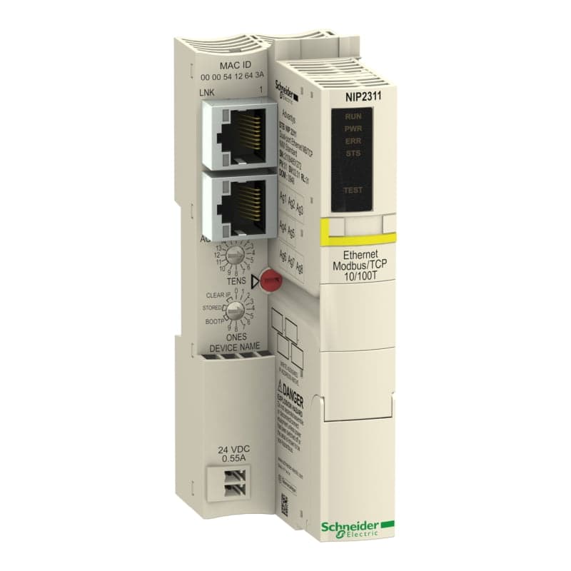 Cabecera advantys stb SCHNEIDER STBNIP2311 · interfaz ETHERNET MODBUS TCP/IP 24VDC