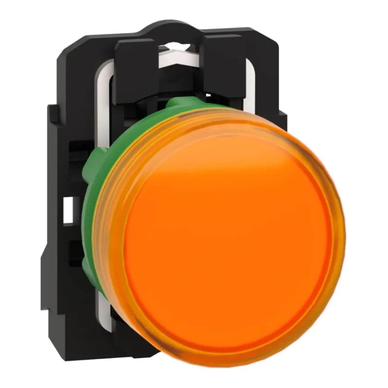 Luz piloto redonda SCHNEIDER XB5AVG5 · amarillo Ø 22mm, IP65, LED integrado, 120V