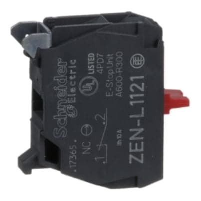 Bloque contacto SCHNEIDER ZENL1121 · 1NC para caja pulsador xaps