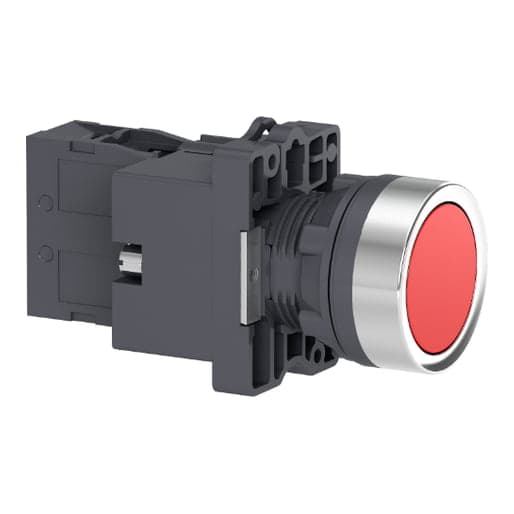 Pulsador SCHNEIDER XA2EW34B1 · limun. plast rojo 22mm 24VAC/Dc con LED 1NA easy