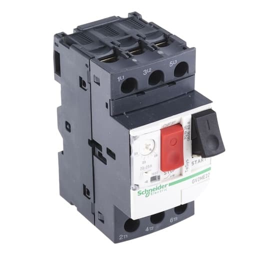 Guardamotor SCHNEIDER GV2ME22C · 3P regulable 20-25A 400/415VAC 15kA Tesys