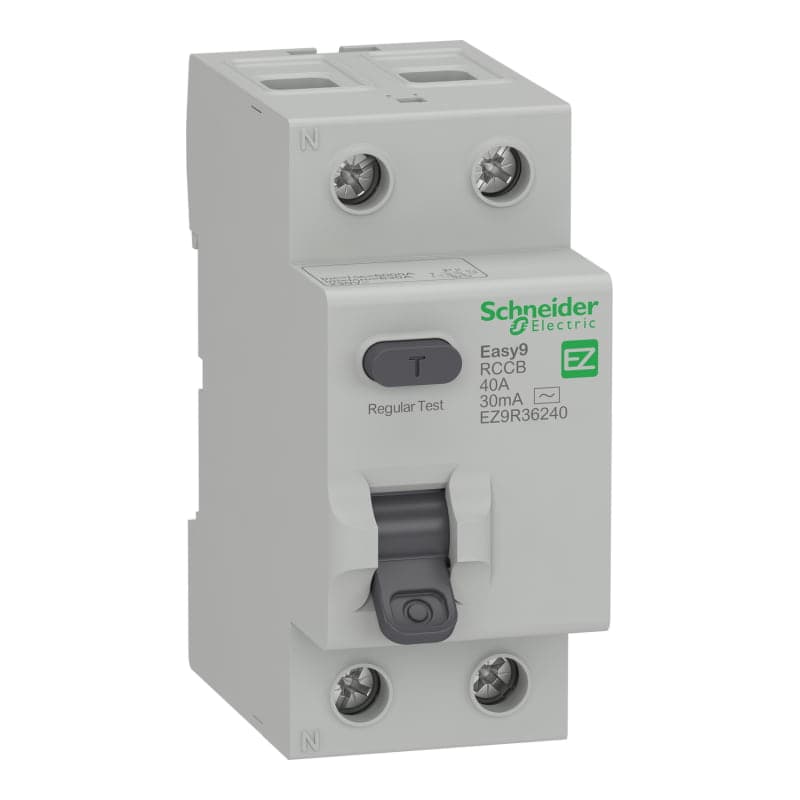 Interruptor diferencial SCHNEIDER EZ9R36240 · 2P 40A 230VAC 30mA tipo AC Easy9