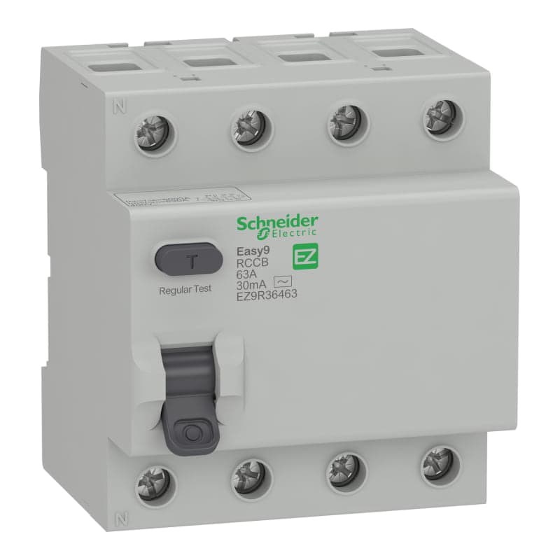 Interruptor diferencial SCHNEIDER EZ9R36463 · 4P 63A 230VAC 30mA tipo AC Easy9