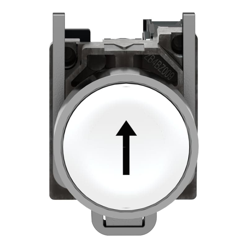 Pulsador rasante metal SCHNEIDER XB4BA3341 · Blanco-F. negra 1NA Ø22mm 1NA Harmony