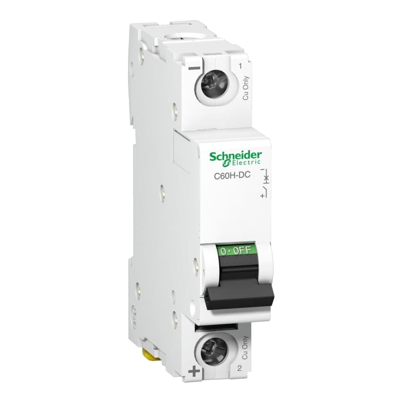 Imagen referencial de la serie: Interruptor automático riel SCHNEIDER A9N61512 · 1P 20A 250VDC
