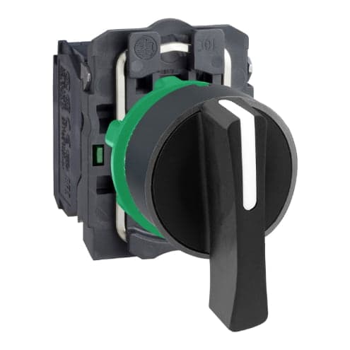 Selector maneta larga SCHNEIDER XB5AJ33 · 3Posic plast negro Ø22mm 2NA Harmony
