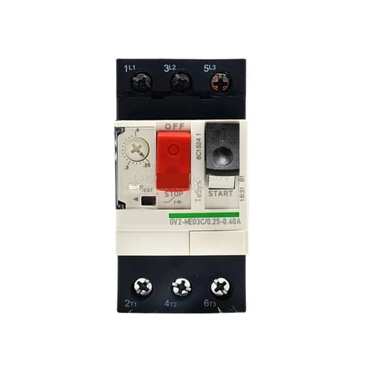 Guardamotor SCHNEIDER GV2ME03C · 3P regulable 0.25-0.44 400/415VAC 100kA Tesys