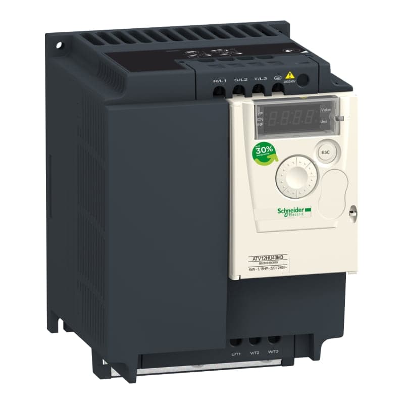 Imagen referencial de la serie: Variador trifásico SCHNEIDER ATV12HU30M3 · 4HP/3kW 200-240VAC 12.2A IP20 Altivar