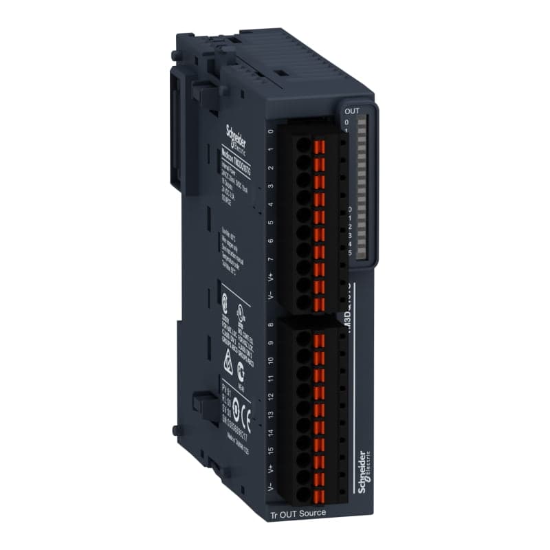 Módulo extension SCHNEIDER TM3DQ16TG · TM3 para PLC MODICON, 16 SAL.DIGITALES, 24VDC - resorte