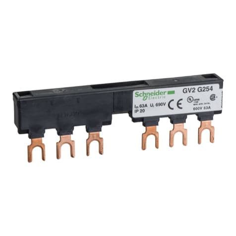 Barra conexión de guardamotor trifásica SCHNEIDER GV2G254 · 63A 6 polos