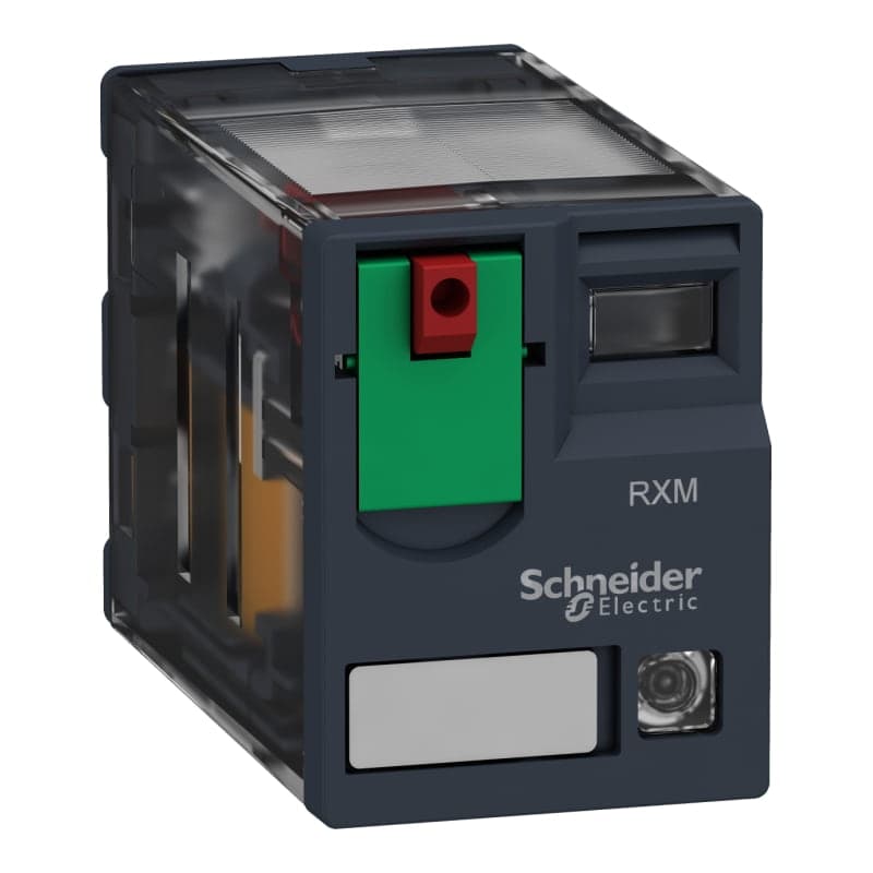Relé miniatura rxm SCHNEIDER RXM4AB2F7 · 14 pines, 6A, 110VAC, con LED