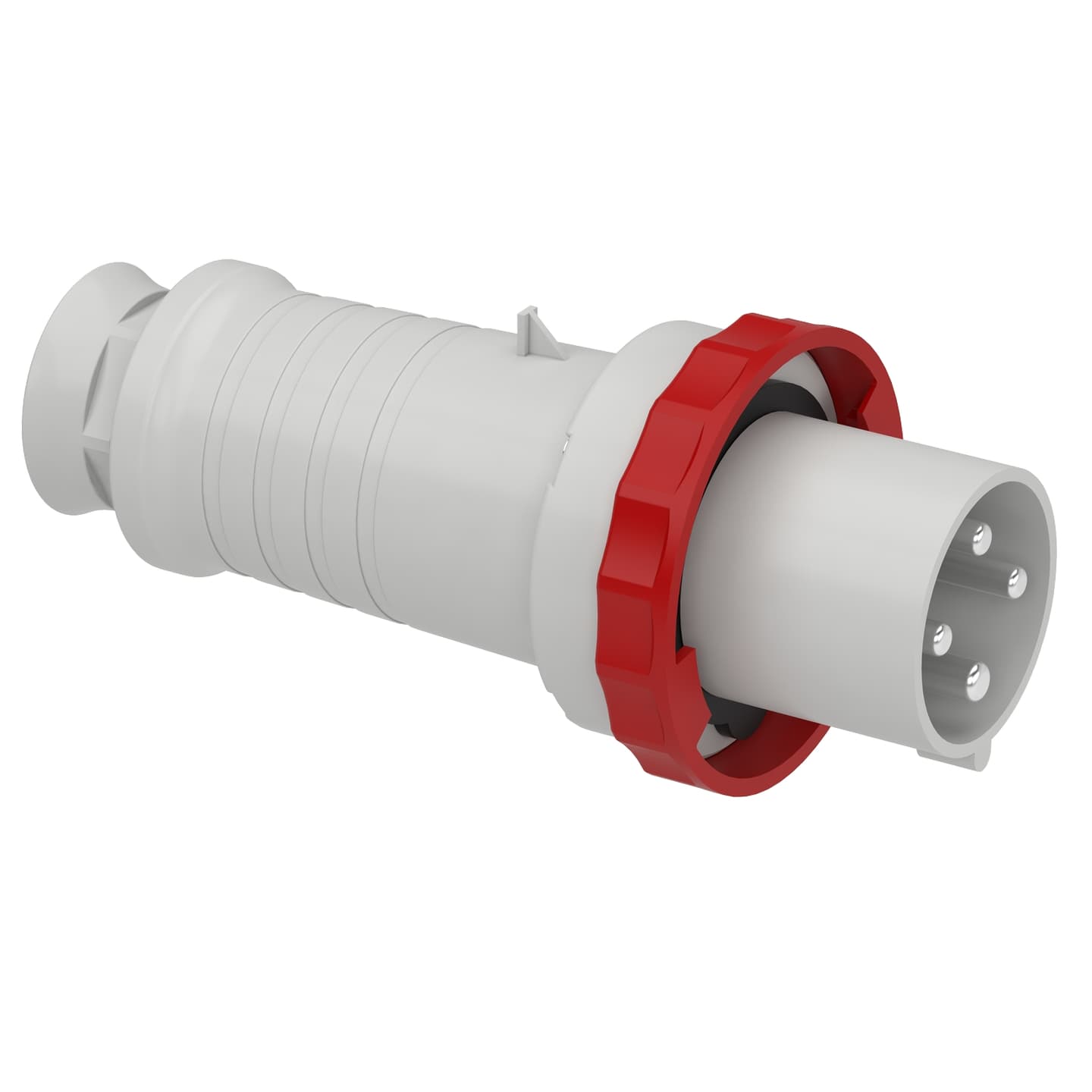 Enchufe industrial aéreo SCHNEIDER 81382 · 3P+T 63A 380/415VAC rojo 6H IP67