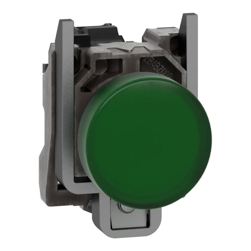 Piloto de señalización metal SCHNEIDER XB4BVM3 · color verde Ø 22mm 220VAC Harmony