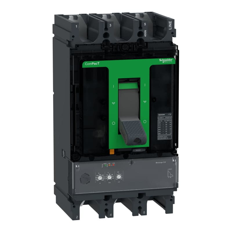 Interruptor de caja moldeada SCHNEIDER C40N32D400 · 3P regulable 160-400A 85/220V 50/380V 4