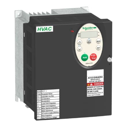 Variador trifásico SCHNEIDER ATV212HU55N4 · 7.5HP/5.5kW 12A 380-480VAC IP20 si cem