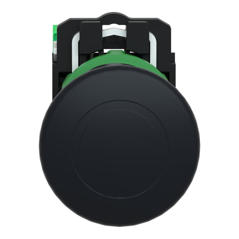 Pulsador inalámbrico hongo SCHNEIDER ZB5RTC2 · 40mm transmisor con ret plast negro 22mm 1Nanc harmon