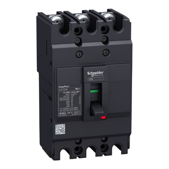 Interruptor de caja moldeada SCHNEIDER EZC100N3040 · 3P fijo 40A 10kA 440VAC easy
