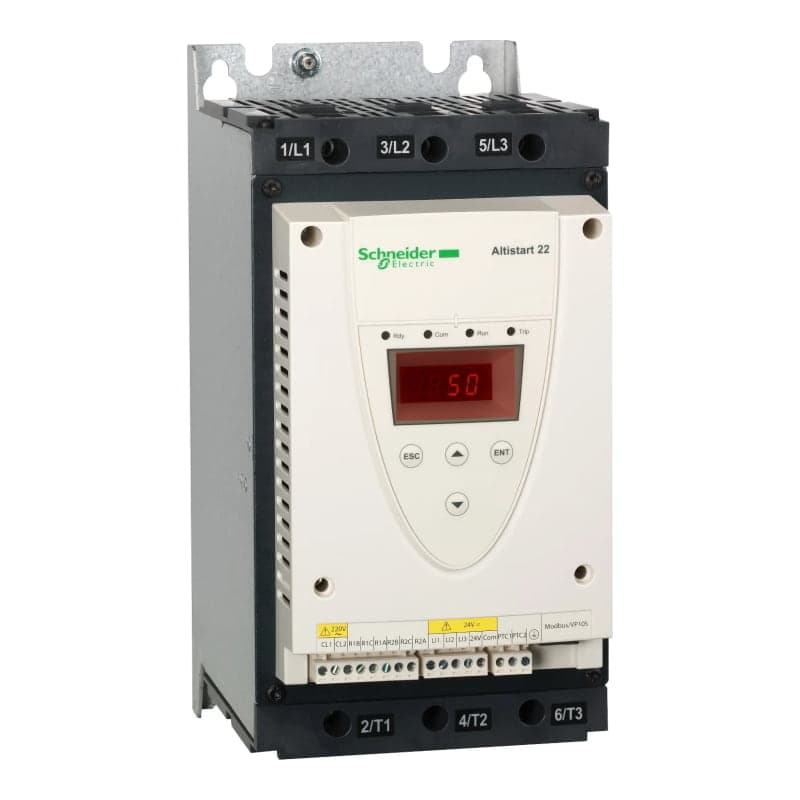 Arrancador suave SCHNEIDER ATS22D75S6 · 75A 25/50HP 220/440VAC altistart