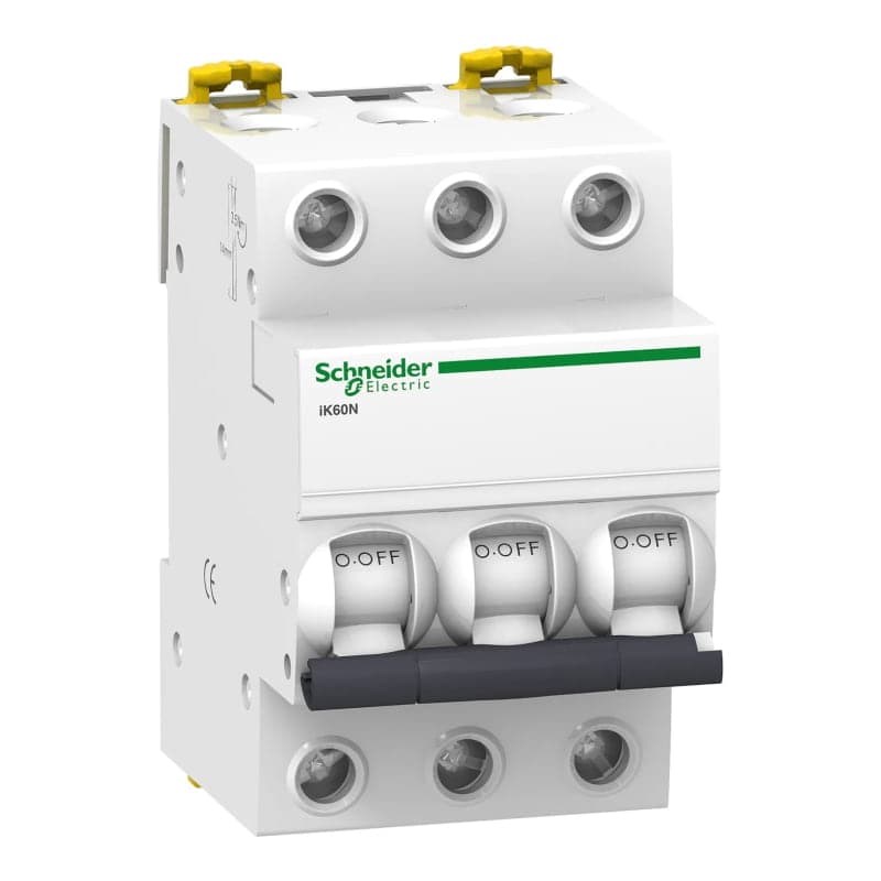 Interruptor termomagnético SCHNEIDER A9K24363 · 3P 63A 230/400VAC 10/5kA Ik60N