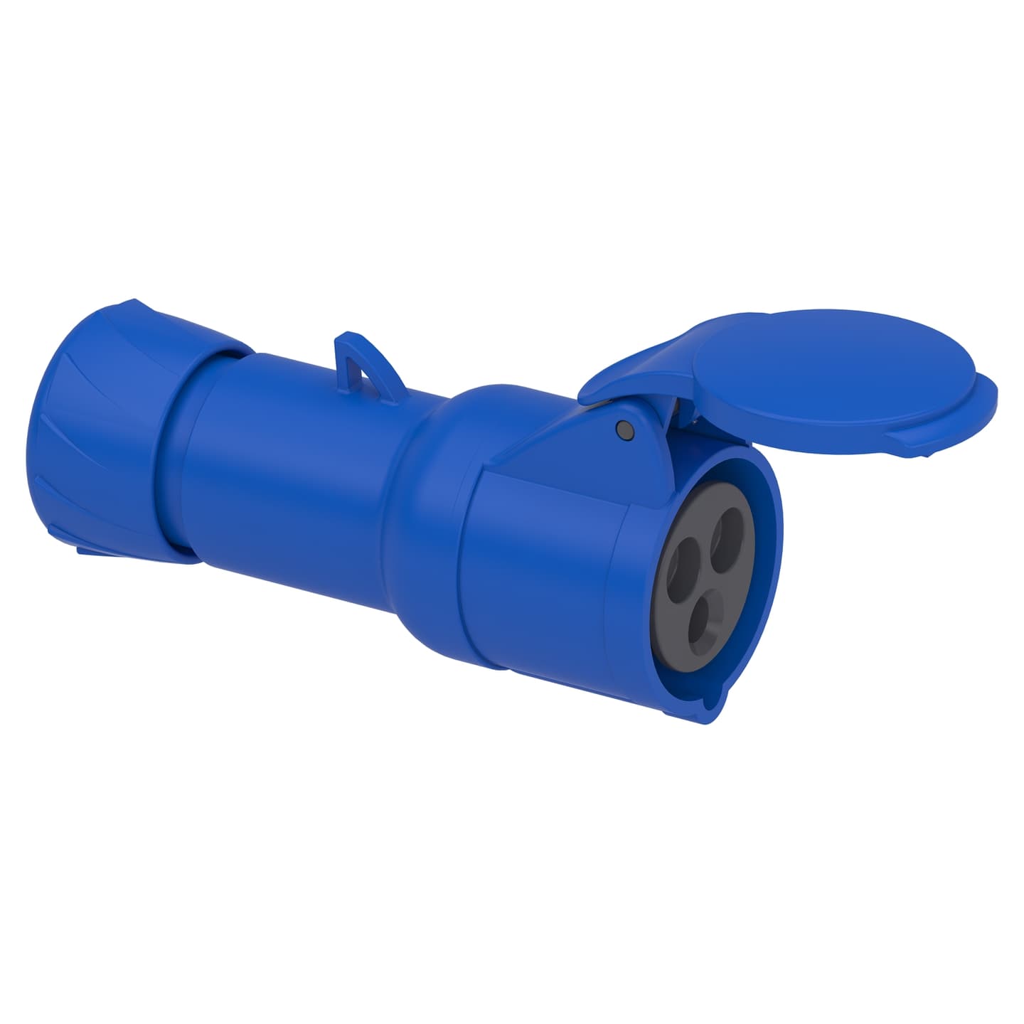 Toma industrial aérea SCHNEIDER PKY16M423 · 2P+T 16A 250VAC azul 6H IP44