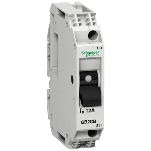 Interruptor termomagnético SCHNEIDER GB2CB07 · 1P 2A 230VAC 50kA Tesys