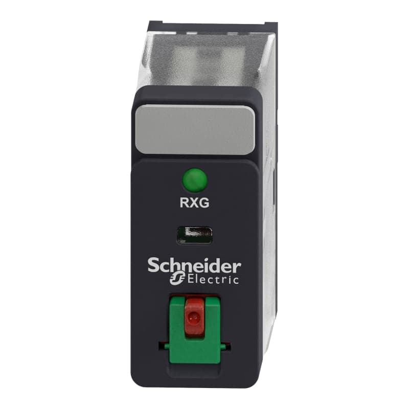 Relé interfase enchufable SCHNEIDER RXG12BD · 24VDC 10A 1Nanc Zelio
