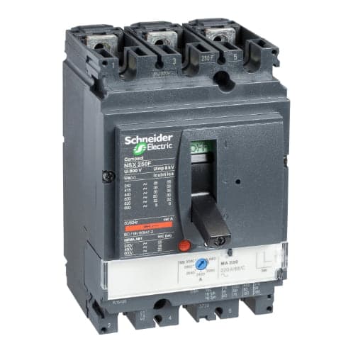 Guardamotor SCHNEIDER LV431756 · 3P 220A 380/415VAC 70kA Nsx250H-Ma