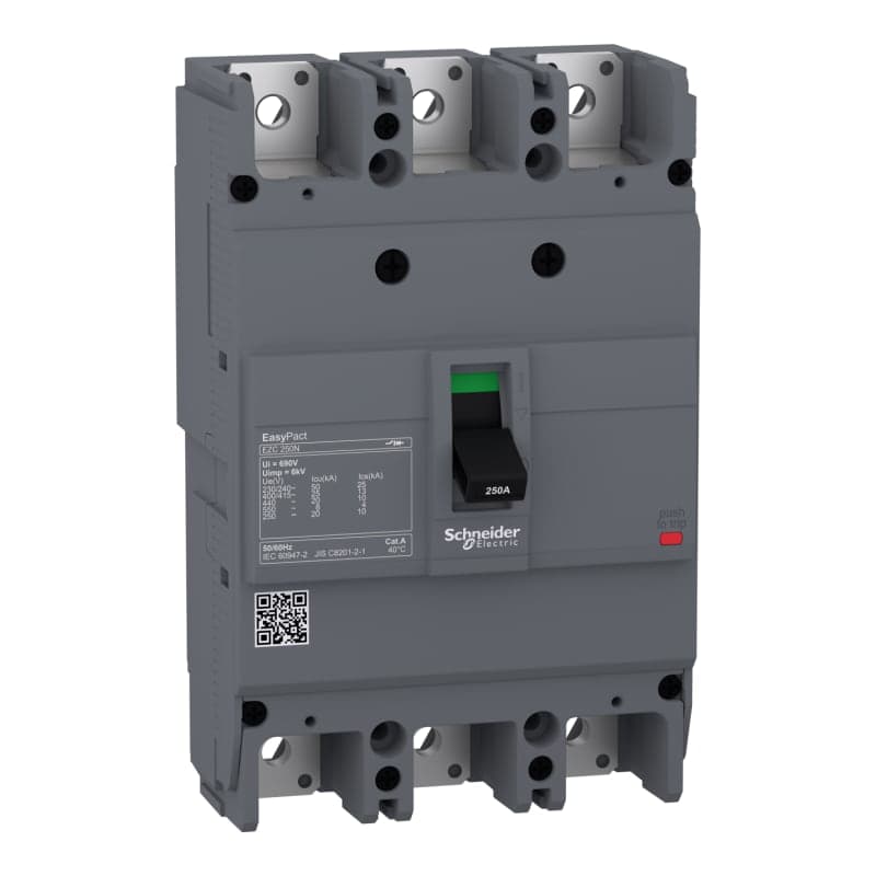 Interruptor de caja moldeada SCHNEIDER EZC250N3250 · 3P fijo 250A 20kA 440VAC easypact