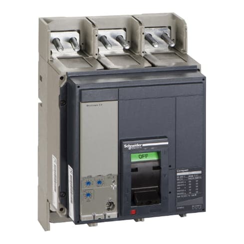 Interruptor de caja moldeada SCHNEIDER 33472 · 3P regul 400-1000A 50kA 440VAC microlog 2.0 Ns1000N