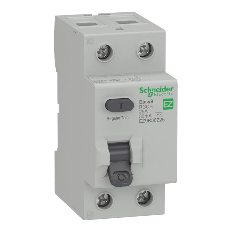 Interruptor diferencial SCHNEIDER EZ9R36225 · 2P 25A 230VAC 30mA tipo AC Easy9