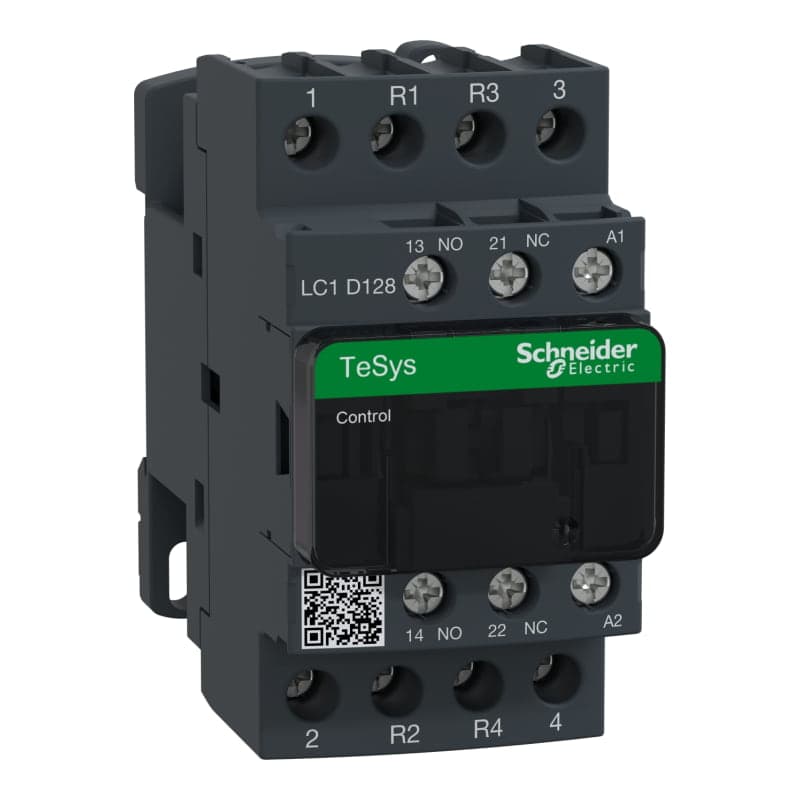Contactor,TESYS deca SCHNEIDER LC1D128F7 · 4P, AC1 25A bobina 110VAC