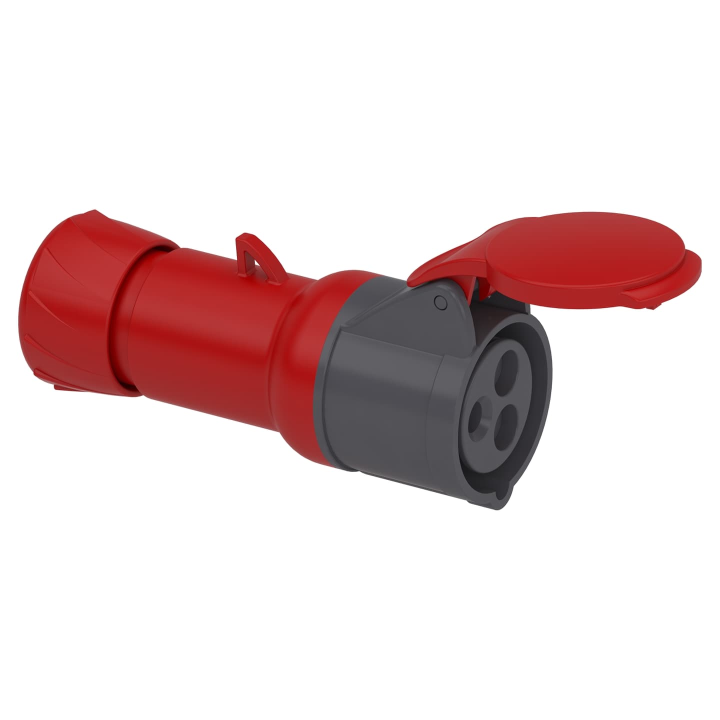 Toma industrial aérea SCHNEIDER PKF16M433 · 2P+T 16A 380/415VAC rojo 9H IP44