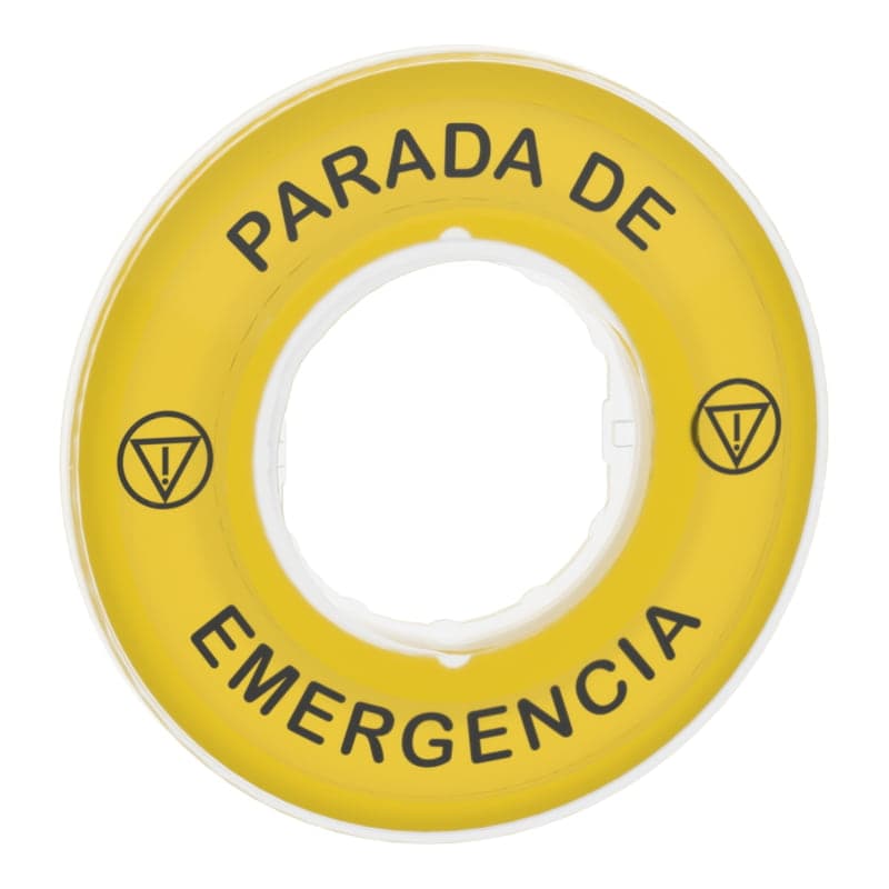 Etiqueta parada de emergencia SCHNEIDER ZBY9420 · 3D"