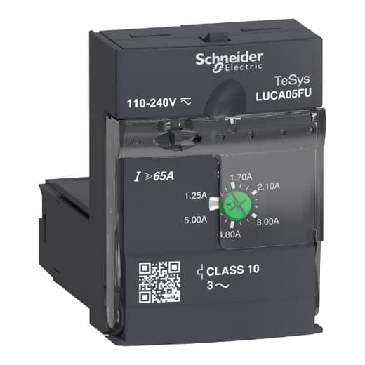 Unidad control estándar SCHNEIDER LUCA05FU · 3F Cl10 1.25-5A 110-240VAC Tesys