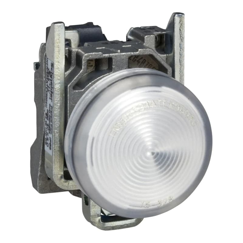Piloto de señalización metal SCHNEIDER XB4BVM1 · color blanco Ø 22mm 220VAC Harmony
