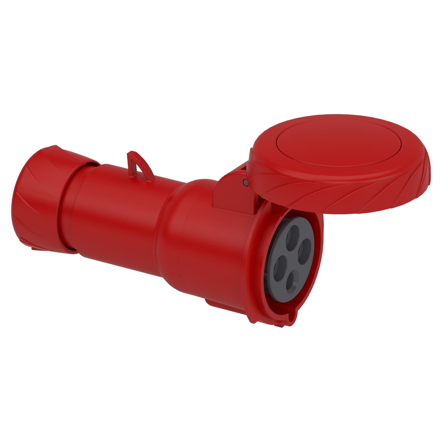 Toma industrial aérea SCHNEIDER PKY32M734 · 3P+T 32A 380/415VAC rojo 6H IP67