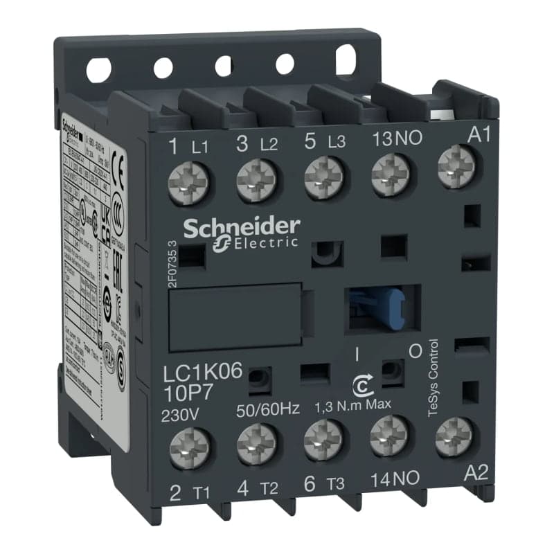 Minicontactor SCHNEIDER LC1K0910B7 · TESYS K 3P,AC3 9A bobina 24VAC