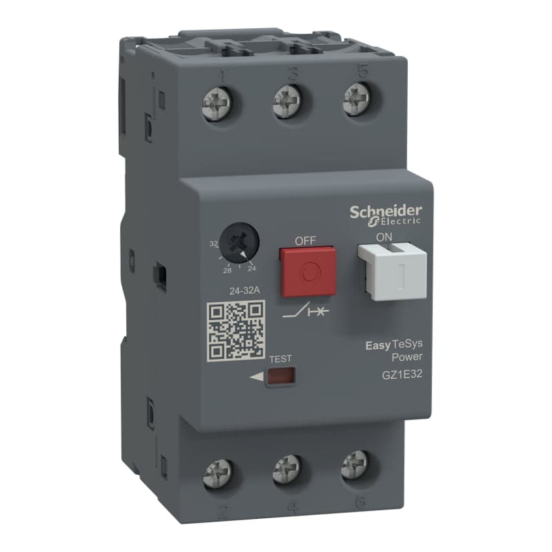 Guardamotor SCHNEIDER GZ1E32 · 3P regulable 24-32A 100kA 400VAC easy